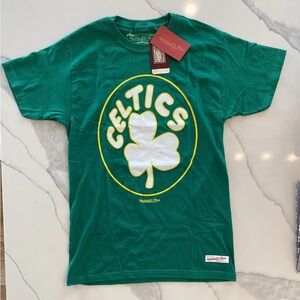 Mitchell & Ness Hardwood Classics Green Boston Celtics Tee NWT Small